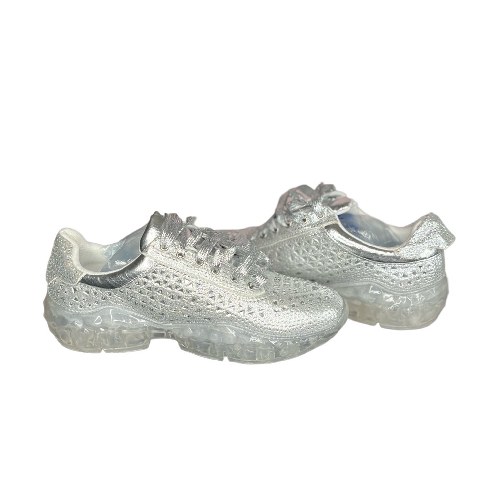Gem Coating Stylish Chunky Heel Sneakers